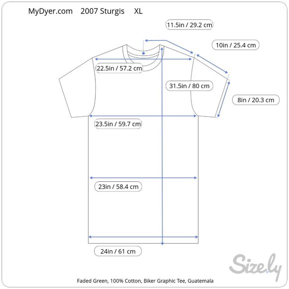 Sturgis T Shirt Mens XL Green Biker Motorcycle Fest Y2K Retro Rock Wings Chopper - Picture 2 of 10